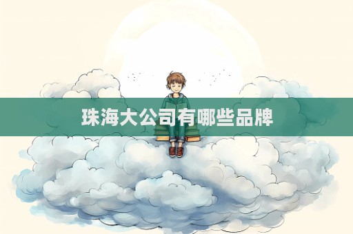 珠海大公司有哪些品牌