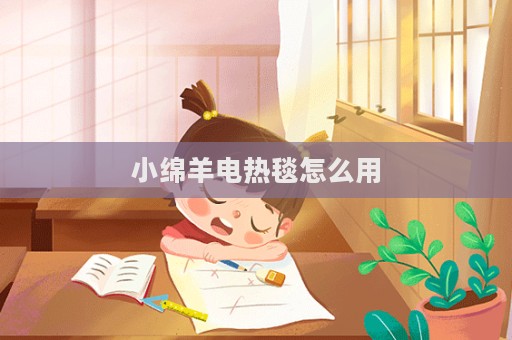 小綿羊電熱毯怎么用