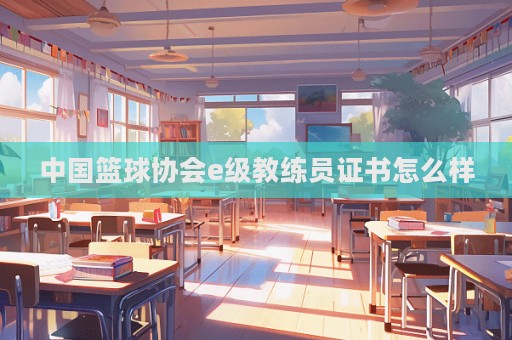 中國籃球協會e級教練員證書怎么樣