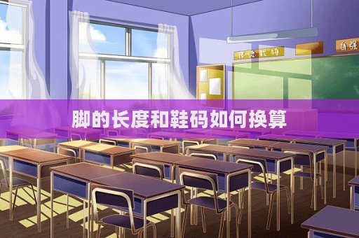 腳的長度和鞋碼如何換算