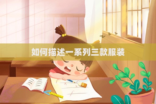 如何描述一系列三款服裝