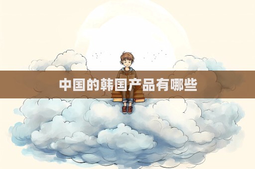 中國的韓國產品有哪些
