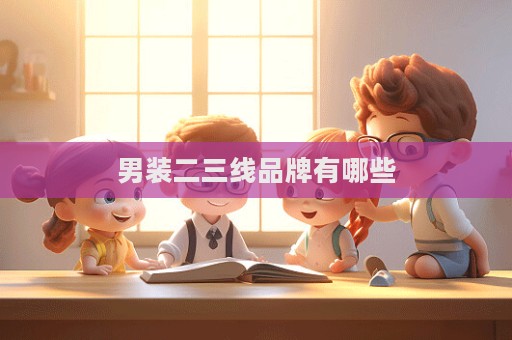 男裝二三線品牌有哪些