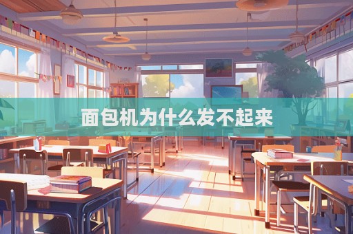 面包機為什么發不起來  第1張